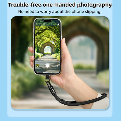 Lanière de téléphone portable universelle réglable, dragonne courte avec conception Anti-chute autobloquante, sangle de téléphone en Polyester Durable