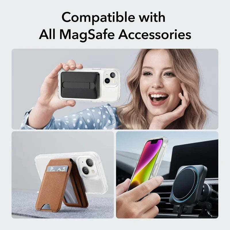 Original Magnetic Transparent Phone Case for Magsafe for iPhone 17 16 15 14 Plus 13 12 11 Pro Max Wireless Charge Back Cover