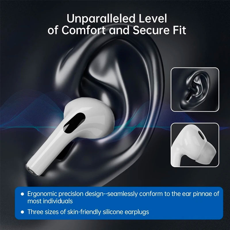 UYUXIO ANC ENC Earbuds with LCD Screen Noise Cancelling Wireless Earphone High Sound Quality Headphone Ear Buds Touch Headset